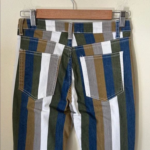 Altar'd State Multicolor Striped Flare Bell Bottom Jeans Size XS - Picture 6 of 15